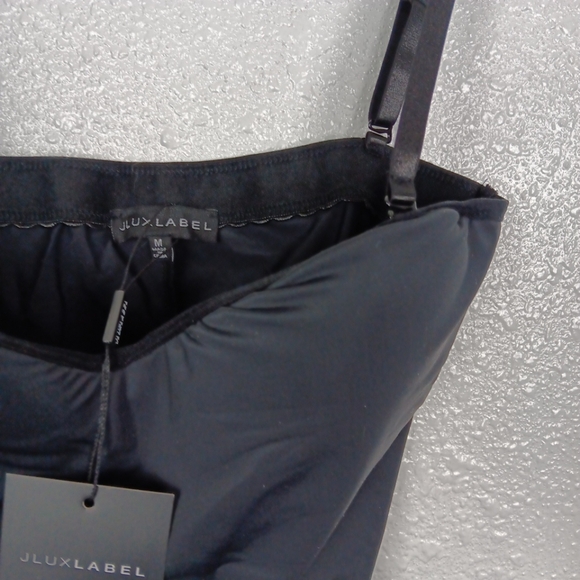 JLuxLabel Bodysuit Black Size Medium Padding Removable Straps Thong NWT - Picture 4 of 16